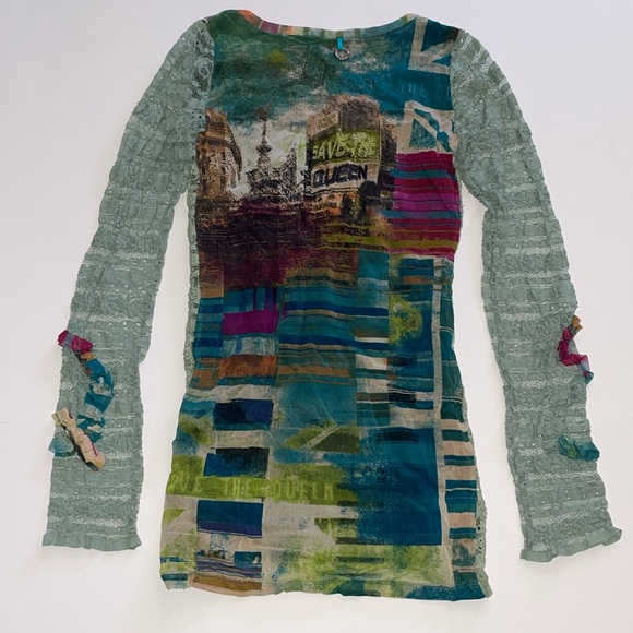 Save The Queen Long Sleeve Blouse XL 90s Y2K Vintage - Picture 6 of 6